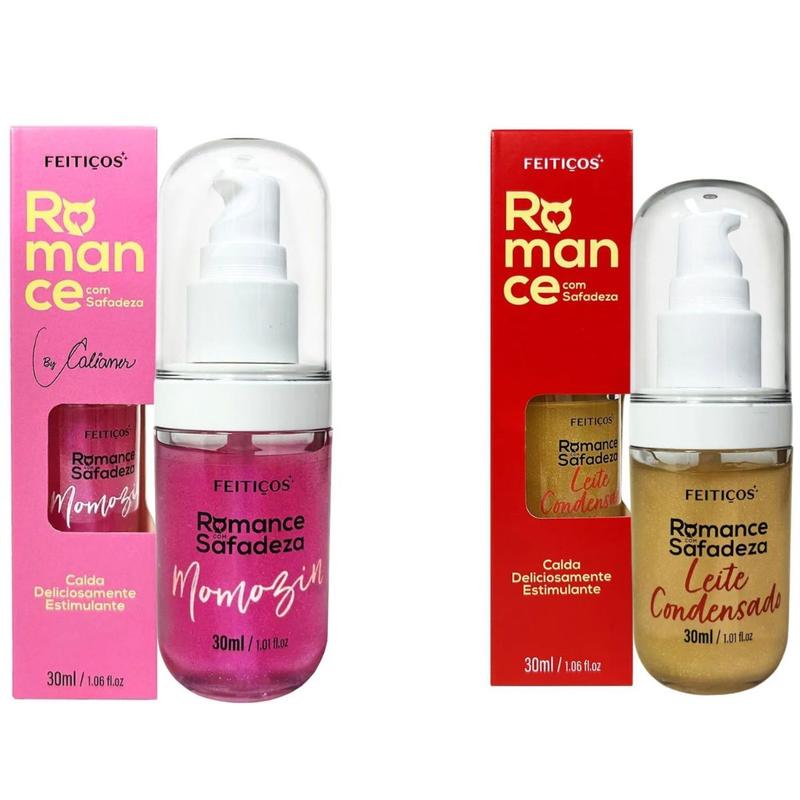 Gel beijavel romance momozin e leite condensado kit com 2
